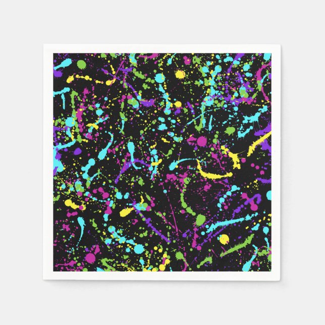 Splatter Paint-Colorful- Napkins (Front)