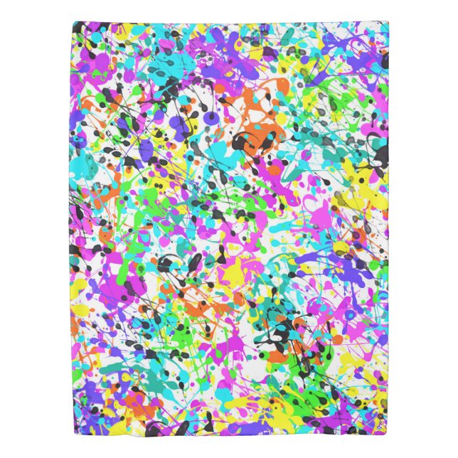 Splatter Paint Duvet Cover (Front)
