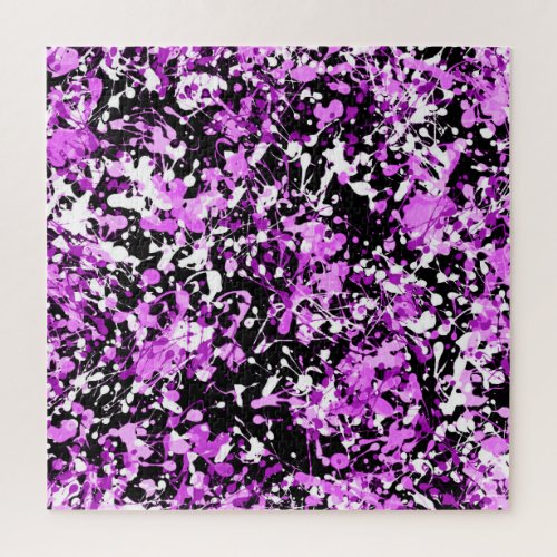 Splatter Paint in Orchid Jigsaw Puzzle