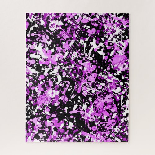 Splatter Paint in Orchid Jigsaw Puzzle