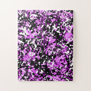 Splatter Paint in Orchid Jigsaw Puzzle