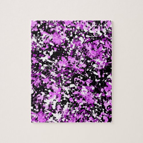 Splatter Paint in Orchid Jigsaw Puzzle