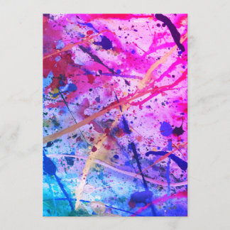 Splatter Paint Invitation