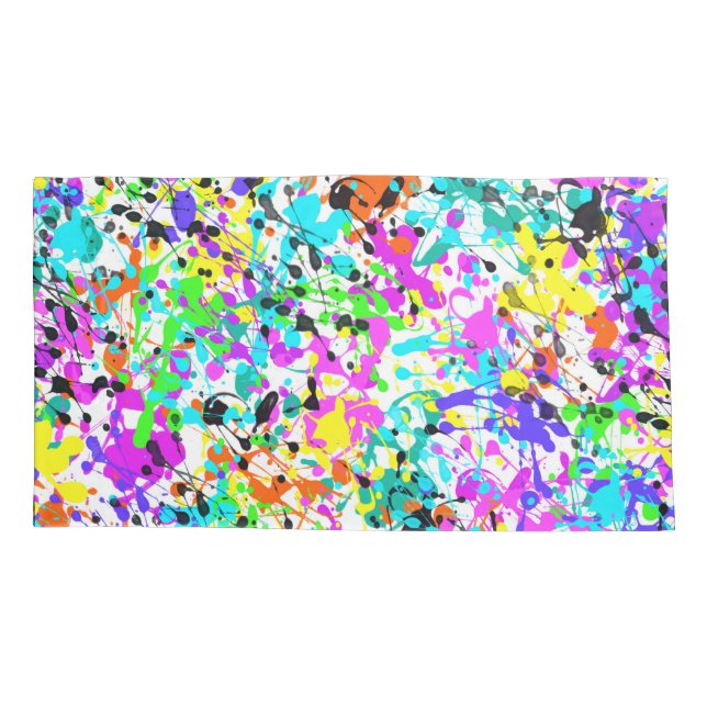 Splatter Paint Pillow Case (Back)