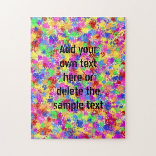 Splatter Paint Rainbow Bright Colorful Background Jigsaw Puzzle
