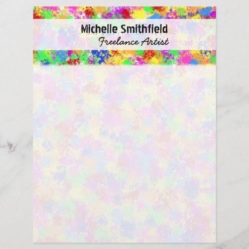 Splatter Paint Rainbow of Bright Color Background