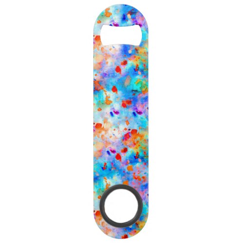 Splatter Paint Rainbow of Bright Color Background Bar Key