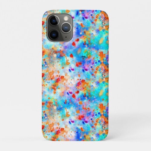 Splatter Paint Rainbow of Bright Color Background  iPhone 11 Pro Case