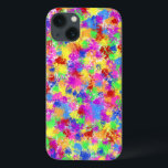 Splatter Paint Rainbow of Bright Color Background iPhone 13 Case<br><div class="desc">This bright design has a rainbow of color splashed on it in a splatter paint style. Reminiscent of fauvist and expressionist art, the pattern is done in shades of red, yellow, purple, green and blue. It's an abstract, whimsical design for an artist or anyone who needs some bold color in...</div>