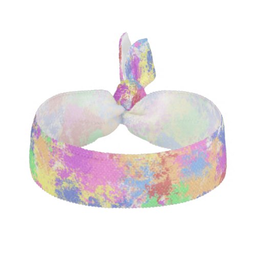 Splatter Paint Rainbow of Bright Color Background Hair Tie