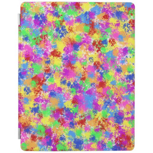 Splatter Paint Rainbow of Bright Color Background iPad Smart Cover