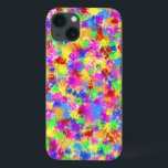 Splatter Paint Rainbow of Bright Color Background iPhone 13 Case<br><div class="desc">This bright design has a rainbow of color splashed on it in a splatter paint style. Reminiscent of fauvist and expressionist art, the pattern is done in shades of red, yellow, purple, green and blue. It's an abstract, whimsical design for an artist or anyone who needs some bold color in...</div>