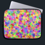 Splatter Paint Rainbow of Bright Color Background Laptop Sleeve<br><div class="desc">This bright design has a rainbow of color splashed on it in a splatter paint style. Reminiscent of fauvist and expressionist art, the pattern is done in shades of red, yellow, purple, green and blue. It's an abstract, whimsical design for an artist or anyone who needs some bold color in...</div>