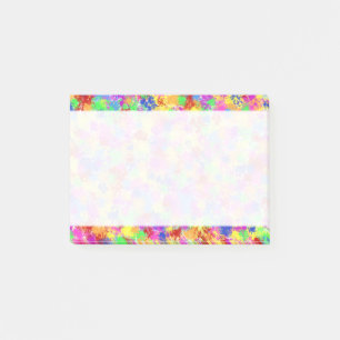 Splatter Paint Rainbow of Bright Color Background Post-it Notes