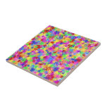 Splatter Paint Rainbow of Bright Color Background Tile<br><div class="desc">This bright design has a rainbow of color splashed on it in a splatter paint style. Reminiscent of fauvist and expressionist art, the dazzling pattern is done in shades of red, yellow, purple, green and blue. It's an abstract, whimsical design for an artist or anyone who needs some bold, vibrant...</div>