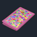 Splatter Paint Rainbow of Bright Color Background Trifold Wallet<br><div class="desc">Use this bright splash of rainbow color as-is or use it as a background for your own text or photo. The design is done in a splatter paint style, in shades of red, yellow, purple, green and blue. It's an abstract, whimsical pattern for an artist, a hippie or anyone who...</div>