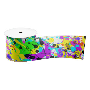 Splatter Paint Satin Ribbon