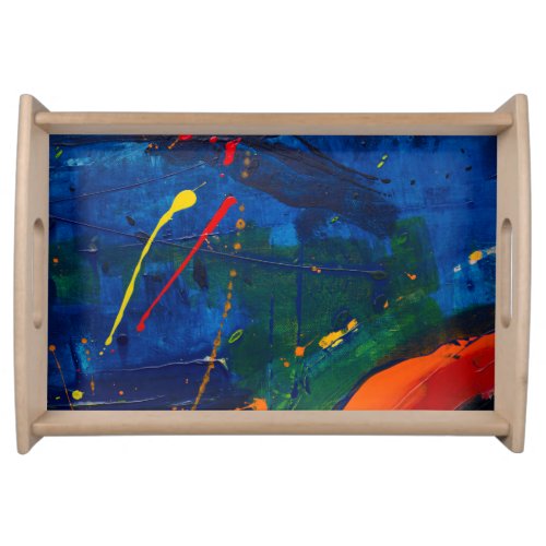 splatter paint serving tray