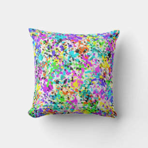Splatter Paint Throw Pillow