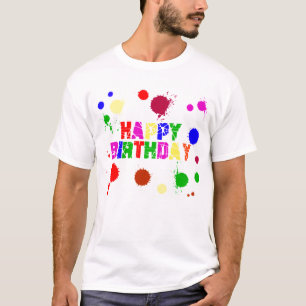 Splatter Paint Tshirt Birthday