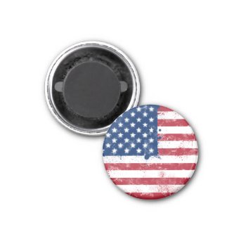 Splatter Painted American Flag Magnet by flagshack at Zazzle