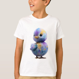 Splatter Painted Colorful Baby Duck Kids T-Shirt