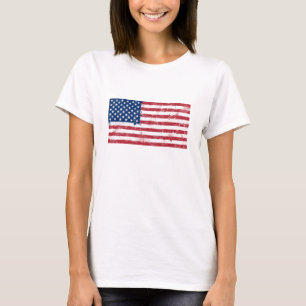 Splatter Painted Flag of the USA T-Shirt
