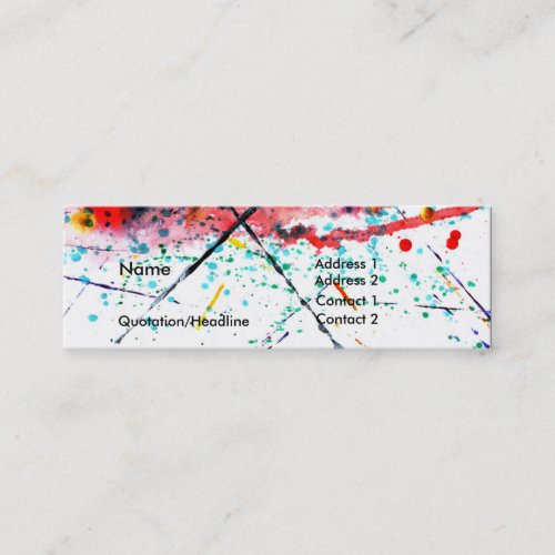 Splatter Profile Card Business Card Templates