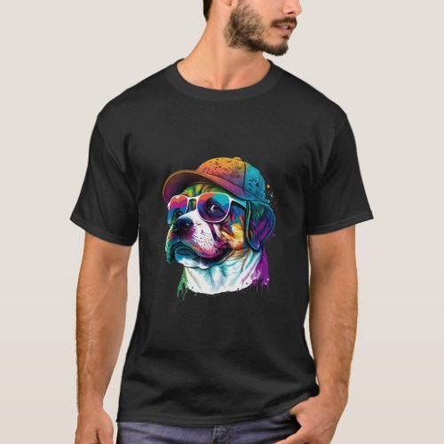 Splatter Pup Abstract Dog Dog  Canine 28  T_Shirt