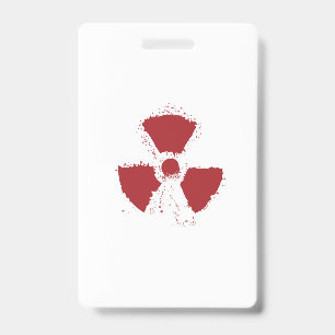 Splatter Radioactive Warning Symbol Badge