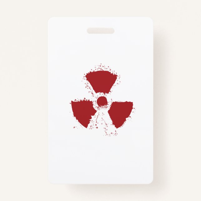 Splatter Radioactive Warning Symbol Badge (Front)