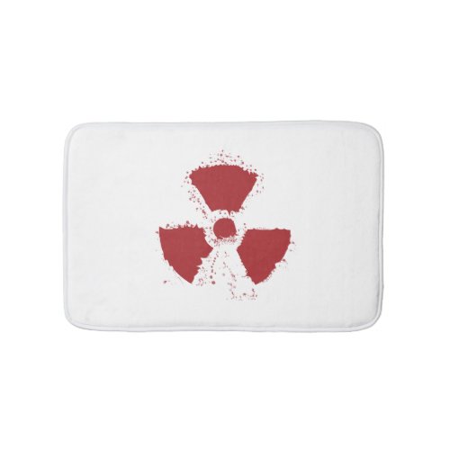 Splatter Radioactive Warning Symbol Bath Mat