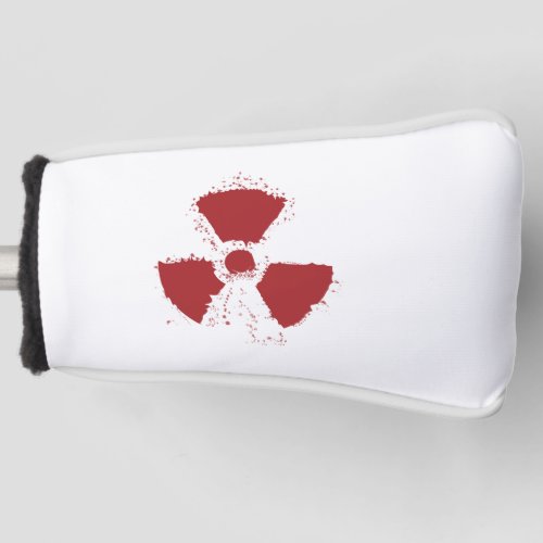Splatter Radioactive Warning Symbol Golf Head Cover