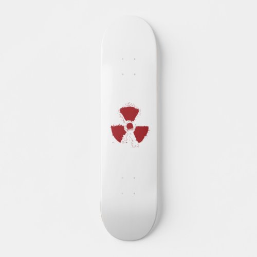 Splatter Radioactive Warning Symbol Skateboard