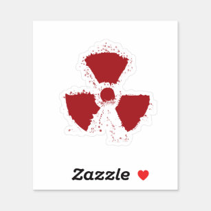Splatter Radioactive Warning Symbol Sticker
