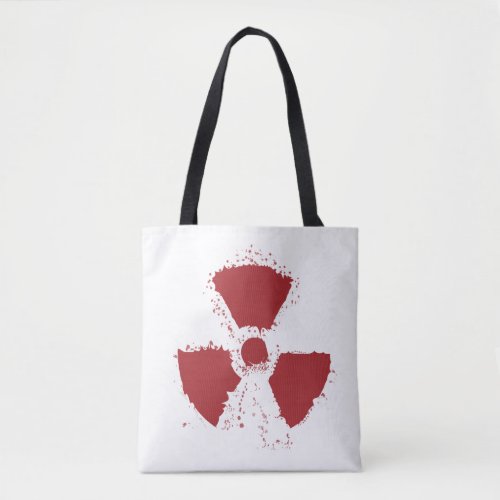 Splatter Radioactive Warning Symbol Tote Bag