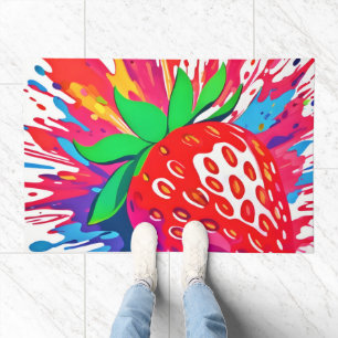 Splatter Strawberry Splash Doormat