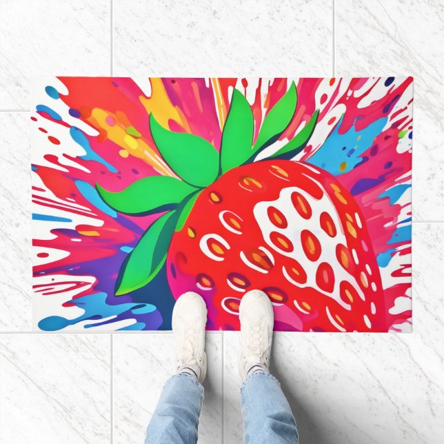 Splatter Strawberry Splash Doormat (Indoor)