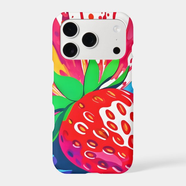 Splatter Strawberry Splash Iphone Case (Back)