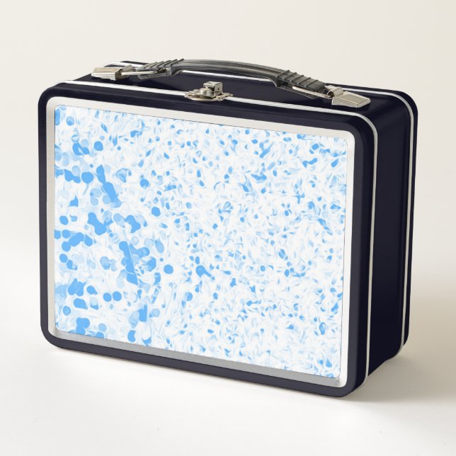 Splatter Texture - Blue Metal Lunch Box (Front)