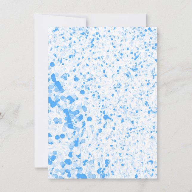 Splatter Texture - Blue Save The Date (Front)