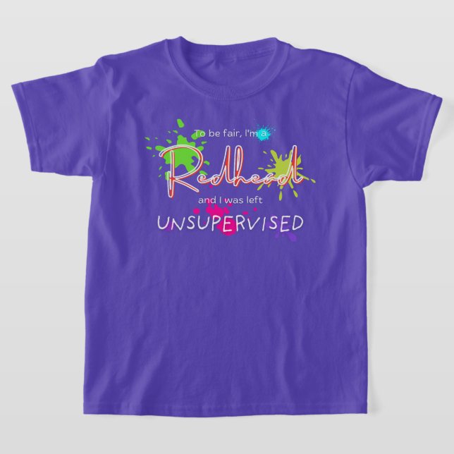 Splatter unsupervised redhead T-Shirt (Laydown)