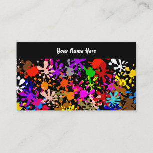 Splatter Wallpaper, Your Name Here Business Card