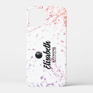 Splatter Watercolor Photo and Name iPhone 12 Mini iPhone 12 Mini Case