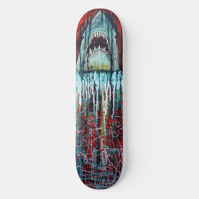 Splatterday / Great White Shark Skateboard (Front)