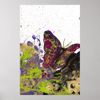 Splattered Butterfly Matte Print (32" x 48")