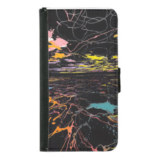 Splattered Colors at Night Samsung Galaxy S5 Wallet Case