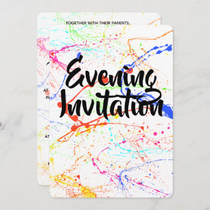 Splattered Evening Invitation