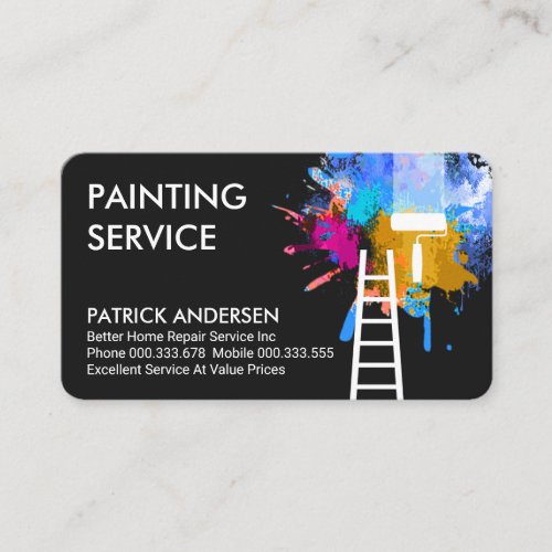 Splattered Paint Home Repair Service Business Card