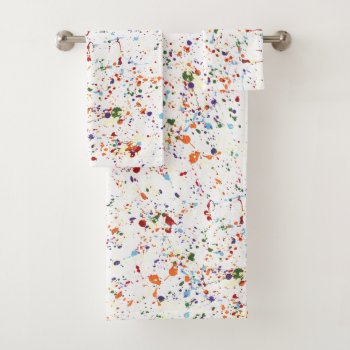 "splattered Paint" Towel Set by iHave2Say at Zazzle